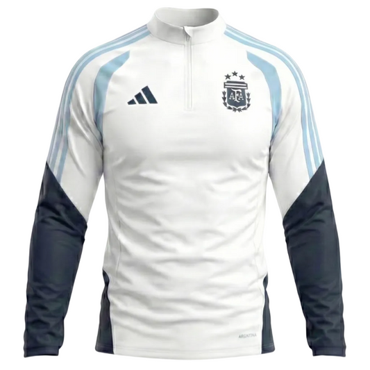 2025–26 Argentina National Team White & Sky Blue Training Jacket
