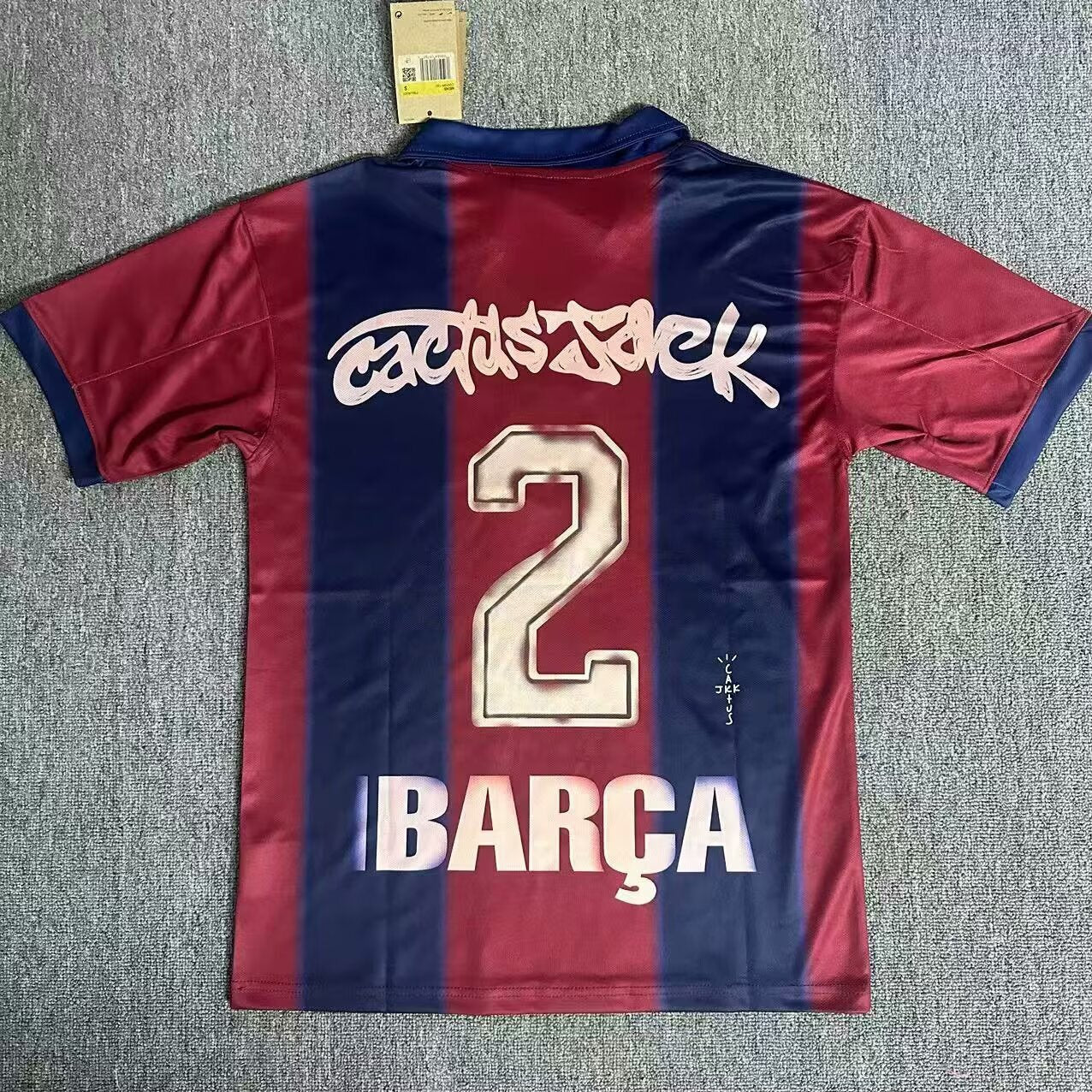 FC Barcelona x Cactus Jack Retro 2000/01 Home Skeleton Jersey
