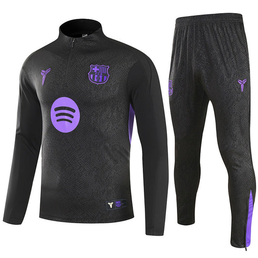 2025–26 FC Barcelona Black & Purple Training Tracksuit Set